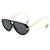 AUGEN Oversized Sunglasses for Women & Men | Luxury Designer Eyewear with UV400 Protection, Unique Drop Earring Legs, Retro Double Bridge Pilot Shades (M271-C1)