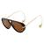 AUGEN Oversized Sunglasses for Women & Men | Luxury Designer Eyewear with UV400 Protection, Unique Drop Earring Legs, Retro Double Bridge Pilot Shades (M271-C2)
