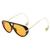 AUGEN Oversized Sunglasses for Women & Men | Luxury Designer Eyewear with UV400 Protection, Unique Drop Earring Legs, Retro Double Bridge Pilot Shades (M271-C4)
