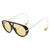 AUGEN Oversized Sunglasses for Women & Men | Luxury Designer Eyewear with UV400 Protection, Unique Drop Earring Legs, Retro Double Bridge Pilot Shades (M271-C5)
