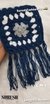 Petrol Blue Handmade Crochet Muffler – 2 Meter