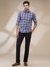 Men Regular Fit Checkered Medium Grey Shirt