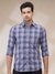 Men Regular Fit Checkered Medium Grey Shirt