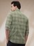 Men Regular Fit Checkered Medium Green Shirt