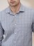 Men Regular Fit Checkered Medium Grey Shirt