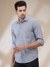 Men Regular Fit Checkered Medium Grey Shirt