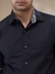 Men Regular Fit Jacquard Black Shirt