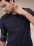 Men Regular Fit Jacquard Black Shirt