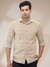 Men Regular Fit Checkered Medium Fawn Shirt
