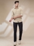 Men Regular Fit Checkered Medium Fawn Shirt