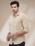 Men Regular Fit Checkered Medium Fawn Shirt