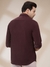 Men Regular Fit Solid Dark Brown Shirt