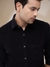 Men Regular Fit Solid Black Shirt