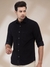 Men Regular Fit Solid Black Shirt