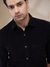 Men Regular Fit Solid Black Shirt