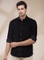 Men Regular Fit Solid Black Shirt