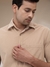 Men Regular Fit Solid Medium Fawn Shirt