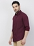 Men Slim Fit Printed Dark Maroon Shirt