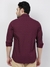 Men Slim Fit Printed Dark Maroon Shirt