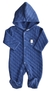 Denim Quilted Full Sleeper/Romper with Feet (Quilt)