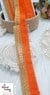 Shimmer Orange Thread Tassel Lace