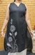 Handpainted Sleeveless Long Kurti-Black