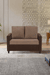 neudot Saya Dual Color Sofa for Living Room |2 Persons Sofa|Premium Fabric with Cushioned Armrest | Solid Wood Frame|2 Seater in Saya Duo Brown Color