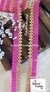 Poppy Pink Leafy Designer Trim