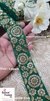 Green Velvet Bloom Sequin Border