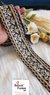Sable Black Embroidered Trim