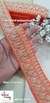 Orange Pearl & Sequence Fabric Lace