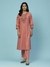 Pink Shagufta Yarn Dyed Kurta Set