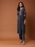 Grey Ludo Silk Suit Set