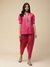 Magenta Nargis Solid Kurta Set