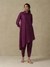 Purple Mogra Solid Kurta Set