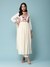 Off White Faiza Solid Anarkali Suit
