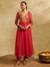 Red Moonflower Solid Suit Set