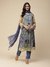 Blue Exotic Floral Suit Set