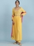 Yellow Ikat Solid Anarkali Suit