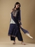 Navy Adriti Solid Suit Set