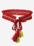Maroon Tribal Tie-Up Belt