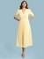 Yellow Chikankari Schiffli Long Dress