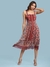 Red Nilaya Print Long Dress