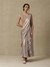 Silver Festive Pre-Draped Saree
