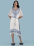 White & Blue Aarna Kaftan Dress