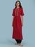 Red Kuval Solid Kurta