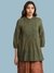 Green Abstract Floral Solid Kurti