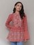 Red Kathaa Peasant Top