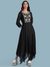 Black Zoolu Solid Long Dress