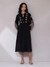 Black Zest Solid Long Dress
